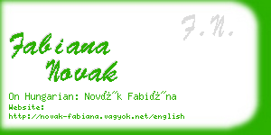 fabiana novak business card